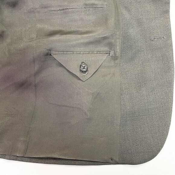 VTG Burberrys Blazer Jacket Mens 46 Wool‎ Suiting Classic Old Money Union Made - Picture 12 of 13